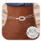 Milacolato Bracelets Cheville Femme Argent 925 Délicat Trombone Superposé Imperméable Bracelets de Cheville Argent Réglable Extra Large Chaine de Chevillere De Plage Pied Bijoux