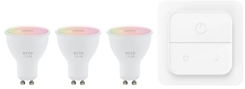 EGLO connect.z Smart-Home LED Leuchtmittel, Set | aus 3 GU10 Glühbirnen mit Lichtschalter, Matter, ZigBee, App und Sprachsteuerung Alexa, warmweiß-kaltweiß, RGB, 420 Lumen