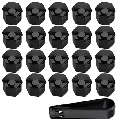 WSXCDE 20 Pièces Capuchon d'écrou de Roue, pour Ford Focus MK3 3 5dr Estate Kombi 19mm Capuchons d'écrou de Roue de Voiture, Cache-vis Boulon Jantes Anti-poussière