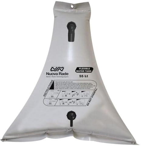 NuovaRade Flexibler Wassertank, 106,7 x 20,3 x 106,7 cm, 100 l, 106,7 x 20,3 cm, Grau