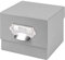 Rössler SOHO Foto Aufbewahrungsbox | Fotobox Aufbewahrungsbox mit Deckel | Organizer Box | Visitenkarten Aufbewahrung | Boxen Aufbewahrung | Storage Boxes | 17x15x13 cm | 1 Stück | Farbe: Grau | Stone