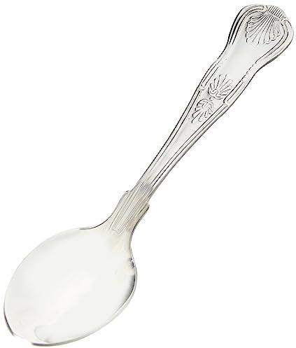 Olympia Kings Cuillère à café (lot de 12), 140 (L) mm, acier inoxydable 18/0 hautement poli, poignée ornée, passe au lave-vaisselle, usage professionnel et domestique, D689