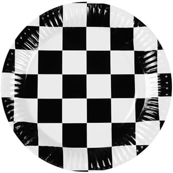 8 Assiettes en carton Racing - 23 cm