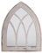 Esschert Design WD10 66 x 5 x 80 cm Espejo de Madera y Cristal gótico Lavado - Blanco