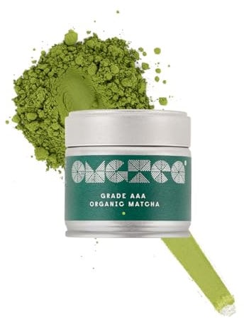 OMGTEA Very High-Grade Organic Japanese Matcha Green Tea Powder Ceremonial Grade AAA – 30g/30 Servings. Great Taste Award Winner 2023