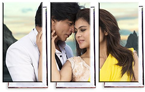 Unified Distribution Dilwale Shah Rukh Khan Kajol - Dreiteiler (120x80 cm) - Bilder & Kunstdrucke fertig auf Leinwand aufgespannt und in erstklassiger Druckqualität