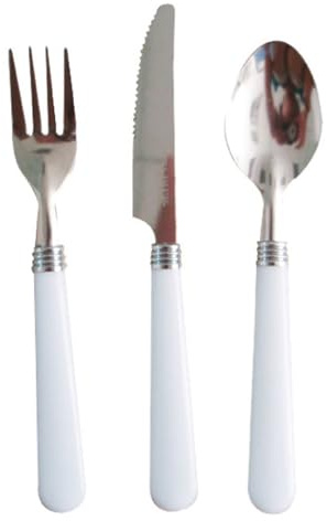 García de pou Couverts Jetables Blanc Inox - 200 unités