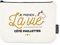 Manahia Pochette Cadeau Licorne Coton - Je Prends la Vie côté Paillettes - Cadeau Meilleure Amie - 100% Coton - Cadeau Licorne - Cadeau Noël Copine - Trousse de Toilette Licorne