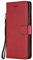 DENDICO Coque pour Galaxy S9, PU en Cuir Coque Portefeuille Étui Housse, Design Classique TPU Coque pour Samsung Galaxy S9 - Rouge