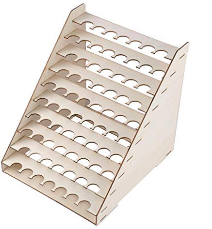 sharprepublic Hobby Outils de Peinture Accessoire Rangement Modulaire en Bois Paint Rack 75 Trous - 32x30x35cm