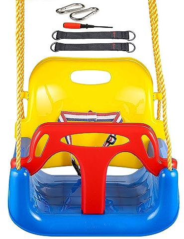 IMMEK BalançOire BéBé 3 en 1, Portique Balancoire Enfants, SièGe de BalançOire déTachable SièGe de BalançOire à Dossier Haut pour Aire de Jeux IntéRieure ExtéRieure,Adapted to childhood to adolescence