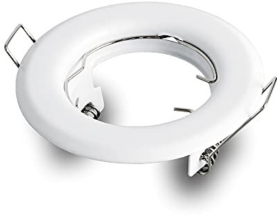 Kwazar Luminaire LED Einbaurahmen Einbaustrahler GU10 max 50W Einbauspot Rahmen Weiss Deckenspot RIK.15 Deckenbeleuchtung
