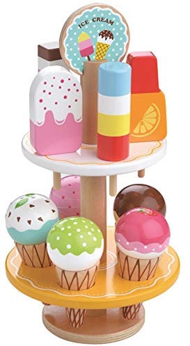 Lelin Juego de 10 piezas de madera para helados