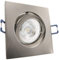 trendlights24 Carree-C LED Einbaustrahler 230V Edelstahl eckig 3-Stufen dimmbar extra flach 35mm, 5er Set Warmweiß 5W Spots, Einbauleuchten schwenkbar