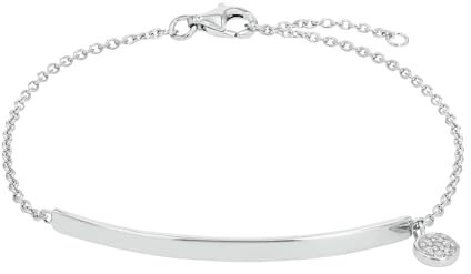 Amor Identarmband 925 Sterling Silber Damen Armschmuck, mit Zirkonia synth., 17+2 cm, Silber, Kommt in Schmuck Geschenk Box, 2026257