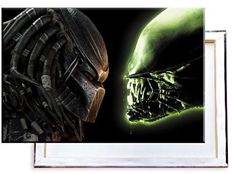 Unified Distribution Alien vs. Predator - 100x70 cm Kunstdruck auf Leinwand • erstklassige Druckqualität • Dekoration • Wandbild