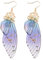 Holibanna Schmetterlingsflügel Ohrringe Lange Märchen Schmetterling Braut Ohrringe Phantasie Frauen Accessoires (Goldfolie Blau)