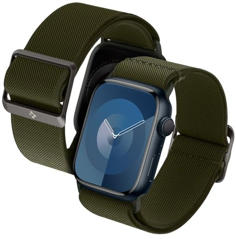 Spigen Correa Lite Fit Compatible con Apple Watch Ultra 2/1 49mm, Series 10 46mm, Series 9/8/7/6/5/4/SE 45mm, 44mm - Caqui