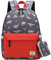 Mygreen Kinderrucksäcke Dinosaurier-Schulranzen Wasserdichter Rucksack für Mädchen und Jungen modisch Büchertasche für Schülerinnen Teenager Tagesrucksack Orange Rot mit Münzgeldbeutel