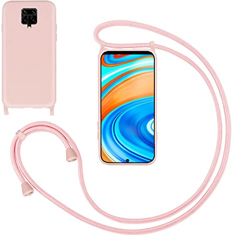 GoodcAcy Handykette Handyhülle für Xiaomi Redmi Note 9S,Smartphone Necklace Hülle mit Band Schutzhülle mit Kette zum umhängen Halskette Flüssig Silikon Case für Xiaomi Redmi Note 9 Pro,Pick
