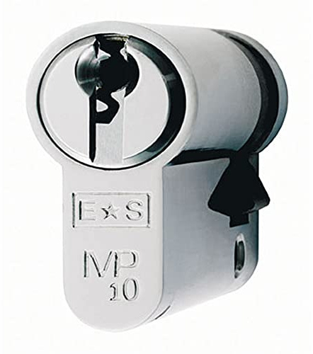 42mm Euro Single Cylinder Lock - Keyed Alike - 10 Pin Polished Chrome Door Lock | Locking Key Barrel - External Door Security - Standard Cylinder - Keyed Alike, Keyed to Differ or Master Key Options