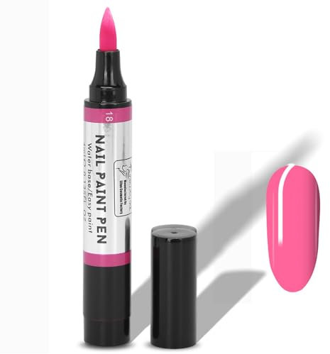 Nagellack Marker Stift, Nagel Gel Stift für Frauen, Mädchen, Keine Basis Überlack Nagel Kunst Stift für Nagel Kunst Diy Salon Zuhause, Im Vergleich zu Herkömmlichem Nagellack(18)