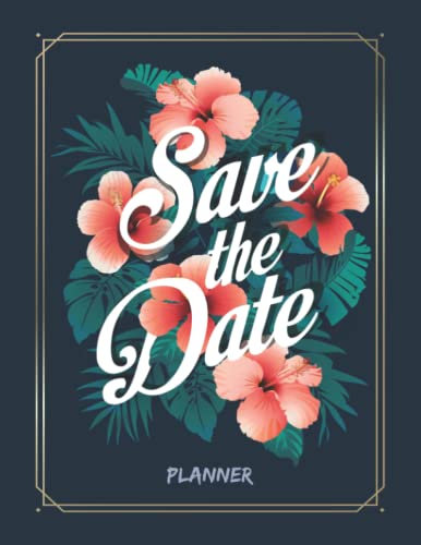 Save The Date Planner: 2022 Large Monthly Planner with Palm leaves Cover