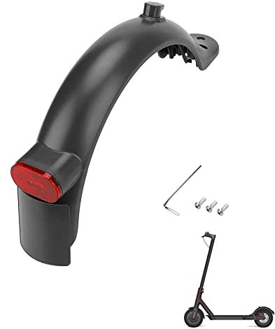 Fututech Kit Schutzblech hinten + Rücklicht für Xiaomi M365 Pro2 1S, Ersatzteil für Elektroroller, Nummernschild, Zubehör für Roller (Combo 1)