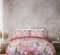 Sleepdown 100% Pure Cotton Large Floral Multi Dark Rose Plain Reverse Duvet Cover Quilt Pillow Cases Bedding Set Soft Easy Care - Super King (220cm x 260cm)