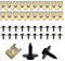Schraube Mutter Clip Kit, WACH AUF 20 Sätze Kotflügel Schraube mit Kotflügel Mutter, U Typ Karosserie-Klemmen und Schrauben für Auto Radkasten Abdeckung Unterboden Kotflügel Befestigung