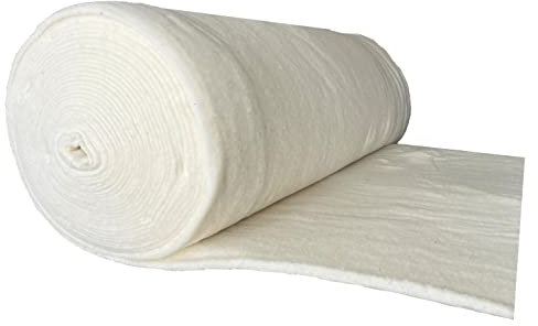 pemmiproducts Volumenvlies aus Baumwolle/Kapok, 200g/m², 1,5 m x 10 m, ca. 15 mm dick, (EUR 4,66/m²), Patchworkvlies, Polstervlies, Vliesstoff, Polsterwatte, Watte