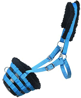 SIE Horse Grazing Muzzle Feed Bags (Full, Turquoise)