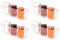Acan Tradineur - Pack de 4 Cajones organizadores Reutilizables para frigorifico Nº 10 - Fabricado en plástico - Recipiente de plástico Transparente - 10 x 11 x 37 cm