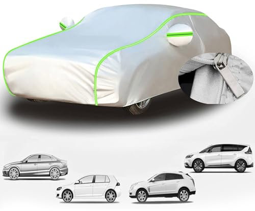 Auto Abdeckplane Wasserdicht Für Audi A3, Autoabdeckung Outdoor, Autoplane Atmungsaktiv, Autogarage Abdeckung, Hagelschutzplane, Vollgarage (Color : 2, Size : Single Layer)