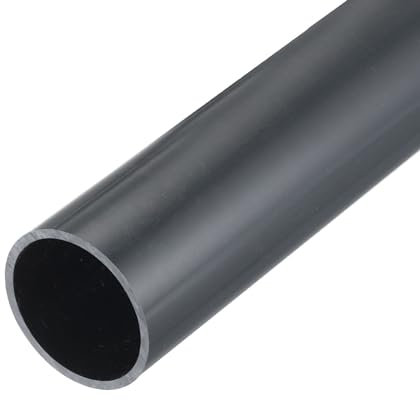QUARKZMAN Tubo Rigido Rotondo in PVC 34,2mm ID 38mm OD 350mm Grigio Scuro ad Alta Resistenza per Tubi d'Acqua Artigianato Guaina per Cavi