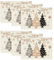 Artoid Mode Rosa Kiefer Bäume Weihnachten Platzsets 6er Set, 30x45cm Winter Xmas Tischset Waschbar Platzdeckchen Küche Party Deko