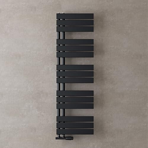 doporro Heizkörper Bad Handtuchheizkörper 131x40cm Badezimmer Badheizkörper Badheizung Handtuchtrockner Handtuchwärmer Seitenanschluss Anthrazit