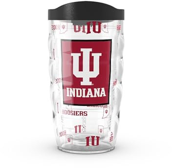 Tervis Indiana Hoosiers - Overtime - Vaso aislado de doble pared fabricado en Estados Unidos mantiene las bebidas frías y calientes, 10 onzas, clásico