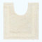 HOMESCAPES Tapis Contour WC en Coton, Tapis WC et lavabo 50x55 cm, Tapis de Bain Crème