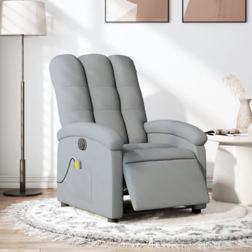 IKAYAA Massagesessel Fernsehsessel Elektrisch Verstellbar Elektrischer Relaxsessel mit Liegefunktion Massage Sessel Wohnzimmer Relaxliege Liegesessel Bequem Massagefunktion Massagestuhl