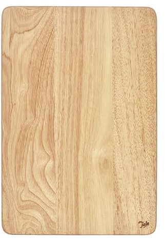 Tala Large Rectangular Chopping Board, Premium Food Grade Hevea Wood, Ideal for Food Preparation, Cutting, Chopping and Serving All Foods, Measures 41x28x1.5cm