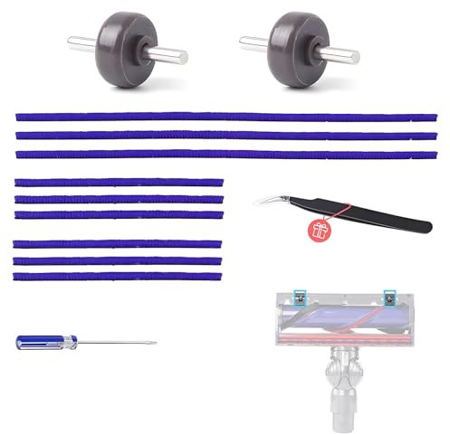Alriedy Dyson Staubsauger Ersatzteile,für Dyson V6 V7 V8 V10 V11 V15,9 Weiche Plüschstreifen+1 Schraubenzieher+1 Clip Ersatzteile+2 Rad Rollen Ersatz,Direktantriebsreinigungskopf Zubehör