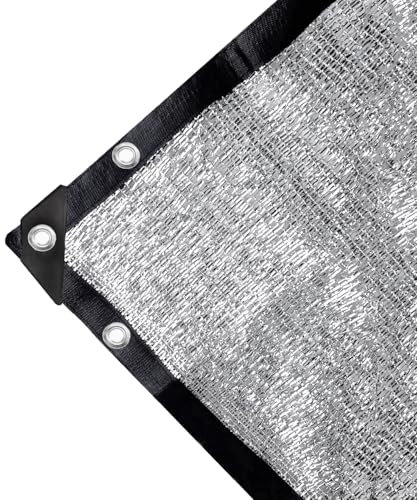 70% Aluminet Shade Cloth with Grommets, 3.96M X 4.88M / 13FT X 16FT