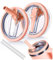 Lot de 2 couvercles de rechange avec paille à rabat pour Stanley H2.0 Quencher, 1200 ml, rose – Couvercles de rechange anti-déversement pour accessoires de tasse Stanley