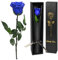 Yamonic Rose Eternelle Cadeau Femme,Vraie Rose avec Tige Cadeau Maman Fleur Préservée en Coffret Cadeau Anniversaire Femme Fleur Eternelle Cadeau Femme Noel Saint-Valentin Fete des Meres,Rose Bleue