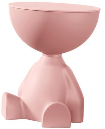 Pitycbo Beistelltisch runder Couchtisch mit Ablagefläche, kreativer Couchtisch klein für Wohnzimmer, Wohnzimmertisch, Nachttisch modern Sofatisch tragbar für Schlafzimmer Couch und Sofa, Rosa