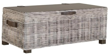 FWStyle Handmade Kubu Rattan Storage Coffee Table - H45 X W120 X D65cm