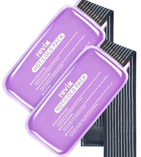 REVIX Kühlpad Gel Eispack Wiederverwendbar mit Band 10 x 5 in
