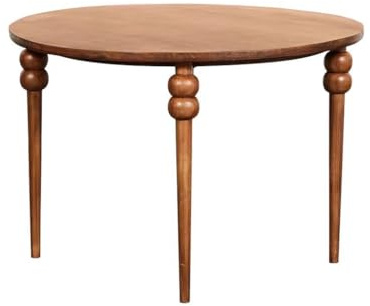 Esstische, rund, aus Massivholz, Retro, für kleine Wohnung, Wohnzimmer, runder Tisch, Couchtisch, Couchtisch, Kaffeetisch (A: 120 cm x 120 cm x 75 cm)