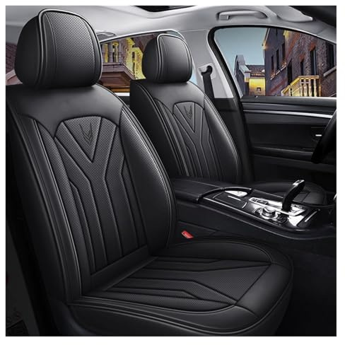 ZHISHIGUO Autositzbezüge Set für Kia Sportage NQ5 2023-2025, Leder Autositzbezug Komplettset, Aus Premium Leder + Einzigartigem Design 5-Sitzer Sitzbezüge(Black)